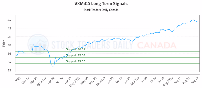 Stock Chart for VXM:CA