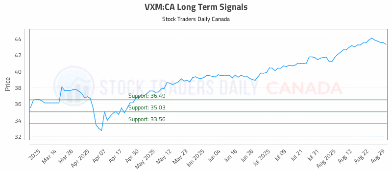 Stock Chart for VXM:CA