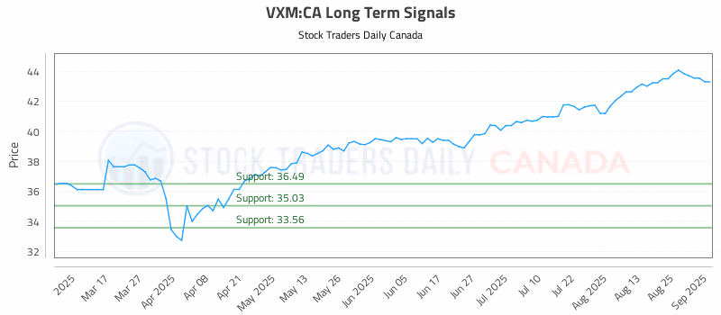 Stock Chart for VXM:CA