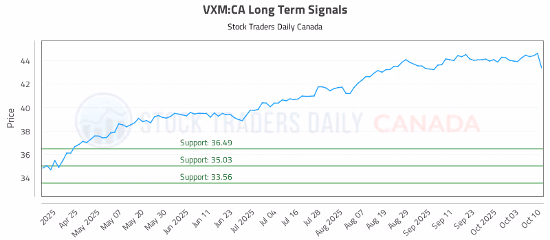 Stock Chart for VXM:CA