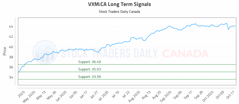 Stock Chart for VXM:CA