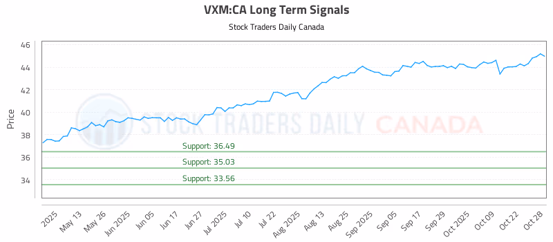 Stock Chart for VXM:CA