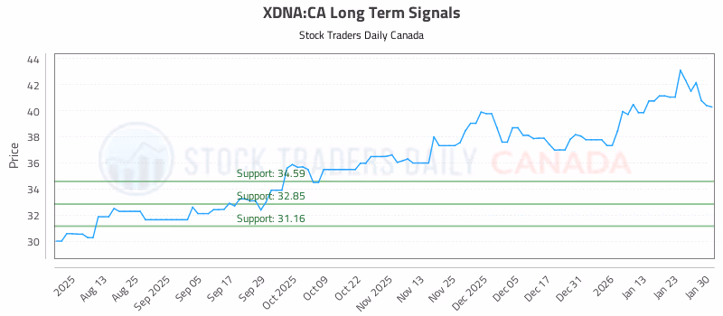Stock Chart for XDNA:CA