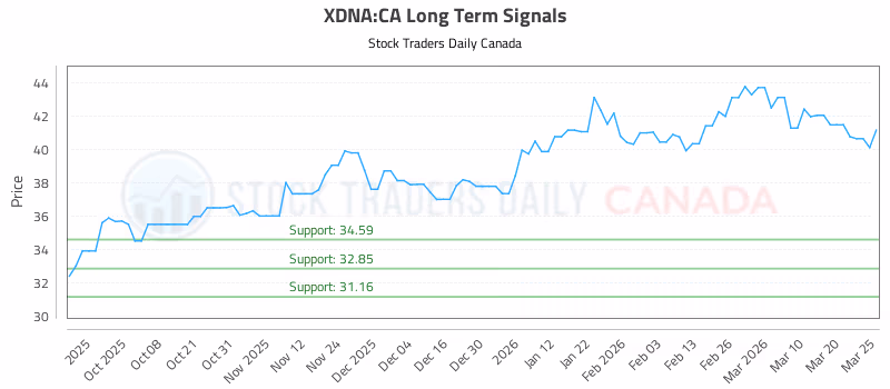 Stock Chart for XDNA:CA